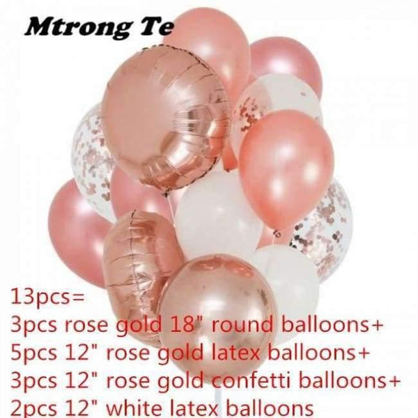 Planet Gates Festive & Party Supplies Sky Blue 24pcs/set 16 21 30 40 50 60th Happy Birthday Rose Gold Star Confetti 40inch Number Foil Balloon Birthday Party Decor Supplies