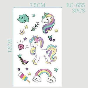 Planet Gates Festive & Party Supplies tattoo stickers 1 Unicorn Party Tableware Set Unicorn Balloons Napkin Cup Plate Hat Kids Happy Birthday Decoration Baby Shower Supplies