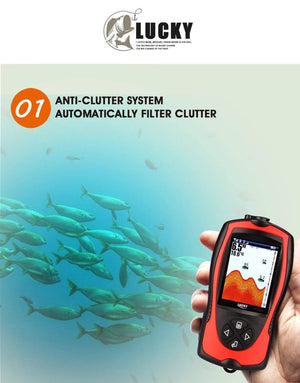 Planet Gates FF1108-1CWLA Wireless Sonar Fish Finder Transducer ICE/Ocean/Boat Fish Finder Alarm Fish Finder Sonar Sensor Fish
