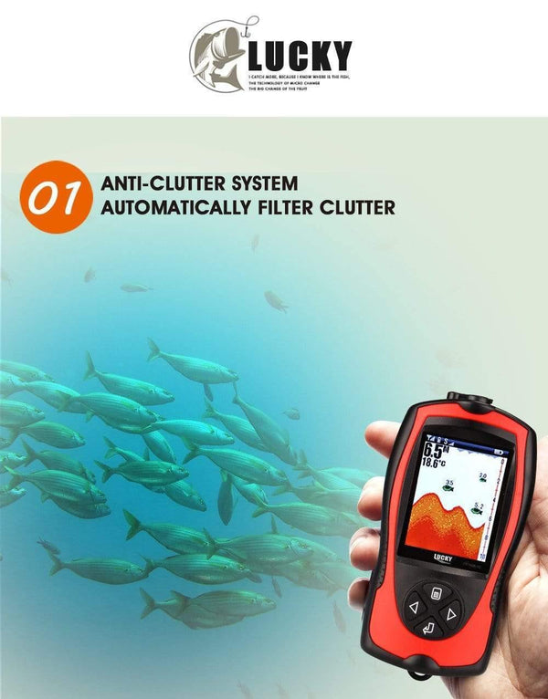 Planet Gates FF1108-1CWLA Wireless Sonar Fish Finder Transducer ICE/Ocean/Boat Fish Finder Alarm Fish Finder Sonar Sensor Fish