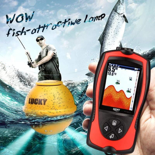 Planet Gates FF1108-1CWLA Wireless Sonar Fish Finder Transducer ICE/Ocean/Boat Fish Finder Alarm Fish Finder Sonar Sensor Fish