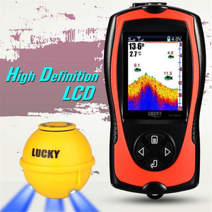 Planet Gates FF1108-1CWLA Wireless Sonar Fish Finder Transducer ICE/Ocean/Boat Fish Finder Alarm Fish Finder Sonar Sensor Fish