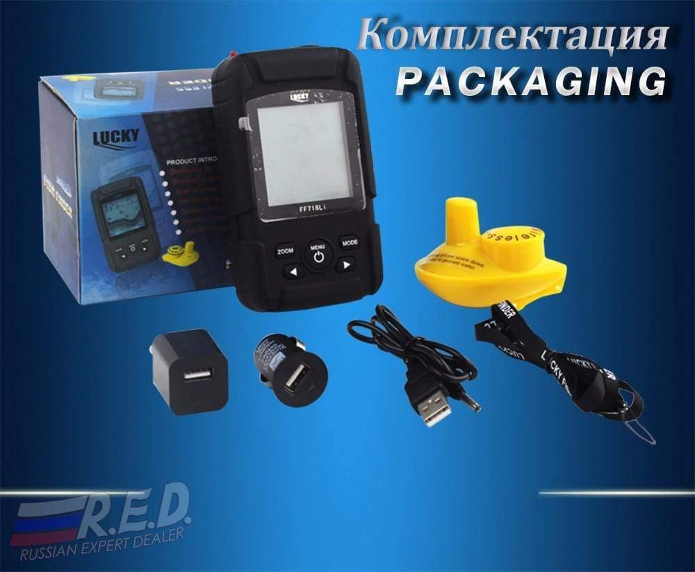 Planet Gates FF718Li-W Russian Version Wireless Fish Finder Sonar Real Waterproof with RU EN User Manual