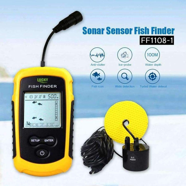 Planet Gates FFC1108-1 100M kabelový bezdrátový sonar s alarmem, LCD sonar s rybami, rybářské návnady, echoloty, sonary, rybářský návnadový senzor