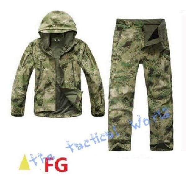 Planet Gates FG / S Military Softshell Jacket Pants Windbreaker Waterproof Hoodie Clothes Hunting Camo Suit Coat