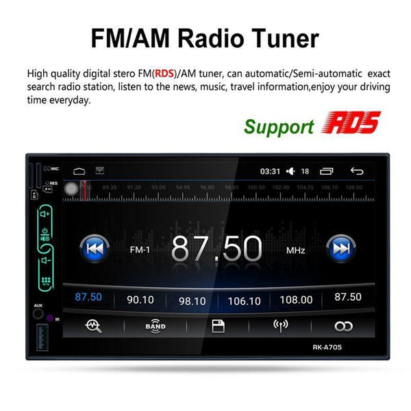 Planet Gates FHD Capacitive Touch Screen Car Radio Media DVD Player Built-in Wifi GPS Navigation Android 6.0 System Mobile Phone