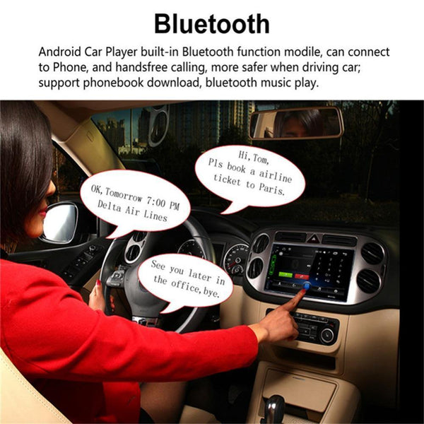 Planet Gates FHD Capacitive Touch Screen Car Radio Media DVD Player Built-in Wifi GPS Navigation Android 6.0 System Mobile Phone