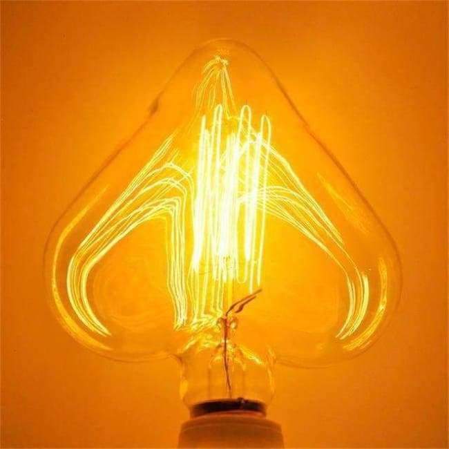 Planet Gates Red Heart shade Incandescent Filament Bulbs Vintage LED Light Bulbs E27 Antique Glass 40W 220V Edison Bulb Lamp Home Decoration