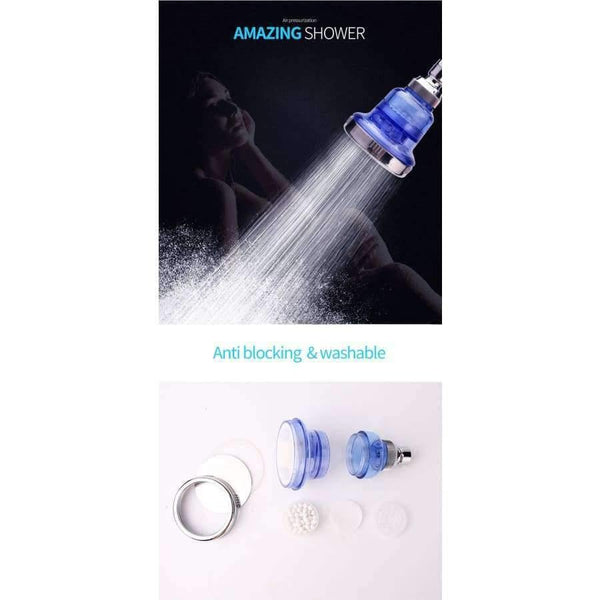 Planet Gates Filtration Rainfall Shower Head Bathroom Product 80mm Panel 3 Modes Shower Filter Water Saving ABS Showerhead