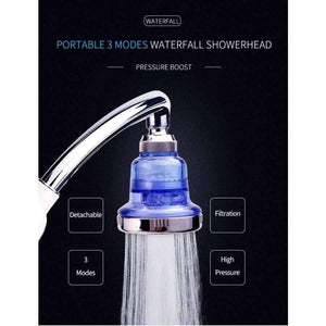Planet Gates Filtration Rainfall Shower Head Bathroom Product 80mm Panel 3 Modes Shower Filter Water Saving ABS Showerhead
