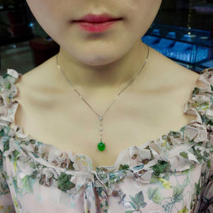 Planet Gates Fine Jewelry  Real Pt850 Gold Natural 4.46ct Emerald Gemstones Female Pendants for Women Fine Necklace