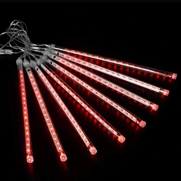 Planet Gates Finether 13.1 ft 8 Tube 144 LED String Light Indoor Outdoor Meteor Shower Rain Snowfall Plug-In String Lights for Holiday Party