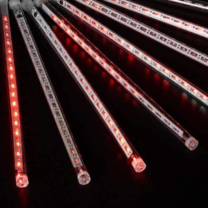 Planet Gates Finether 13.1 ft 8 Tube 144 LED String Light Indoor Outdoor Meteor Shower Rain Snowfall Plug-In String Lights for Holiday Party