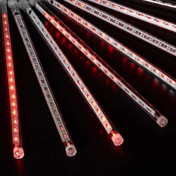 Planet Gates Finether 13.1 ft 8 Tube 144 LED String Light Indoor Outdoor Meteor Shower Rain Snowfall Plug-In String Lights for Holiday Party