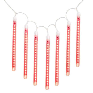 Planet Gates Finether 13.1 ft 8 Tube 144 LED String Light Indoor Outdoor Meteor Shower Rain Snowfall Plug-In String Lights for Holiday Party