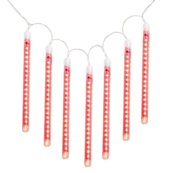 Planet Gates Finether 13.1 ft 8 Tube 144 LED String Light Indoor Outdoor Meteor Shower Rain Snowfall Plug-In String Lights for Holiday Party