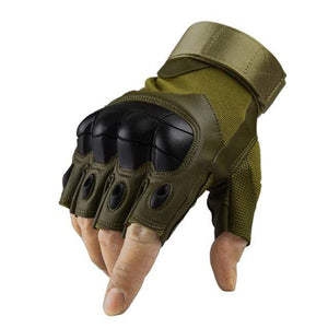 Planet Gates Fingerless Green / XL Palm 25-28cm Tactical Gloves Military Men Hard Knuckle Army Paintball Airsoft Shoot Combat AntiSkid Motorcycle Gloves Fingerless Touch Screen