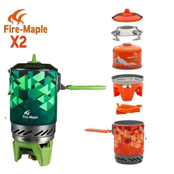 Planet Gates Fire Maple compact One-Piece Camping Stove Heat Exchanger Pot camping equipment set Flash Personal Cooking System