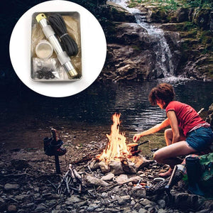 Planet Gates Fire Piston Ignition Air Compression Ignition Wilderness Survival Igniter Outdoor Camping Fishing Mountaineering Equipment