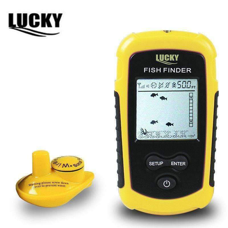 Planet Gates Fish  finder sonar lucky ffw1108-1 wireless lcd depth fishfinder FFW1108-1 fish finder for fishing free shipping