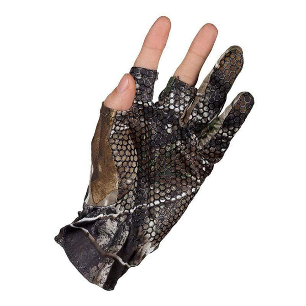 Planet Gates Fishing Gloves Camouflage Anti-Slip Elastic Thin Mitten 3 Fingers Cut Camping Cycling Hunting Half-Finger Gloves