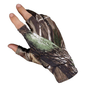 Planet Gates Fishing Gloves Camouflage Anti-Slip Elastic Thin Mitten 3 Fingers Cut Camping Cycling Hunting Half-Finger Gloves