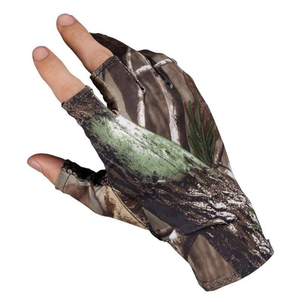 Planet Gates Fishing Gloves Camouflage Anti-Slip Elastic Thin Mitten 3 Fingers Cut Camping Cycling Hunting Half-Finger Gloves