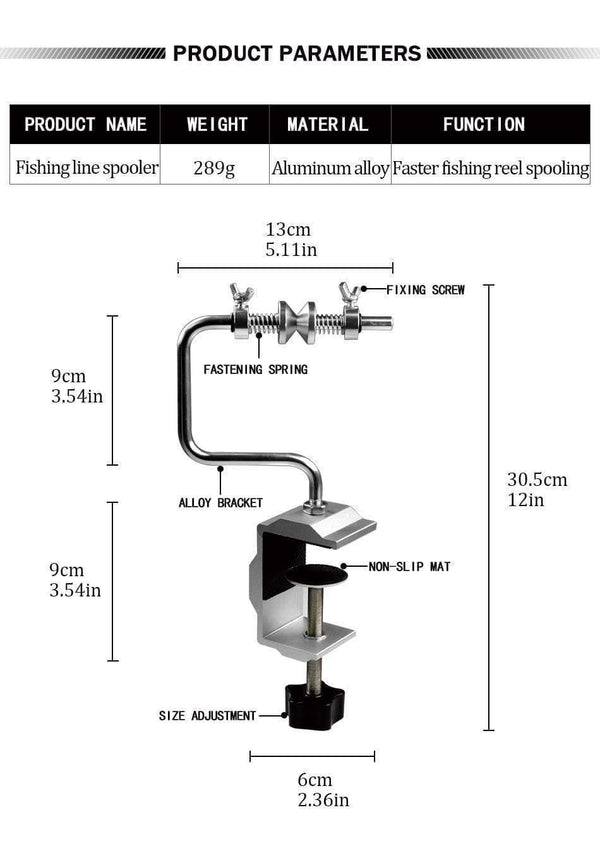 Planet Gates Fishing Line Spooler Winder With Clamp Fishing Reel Line Spool Spooler System Tackle Tool Sea Carp Fishing Tools and Accessories