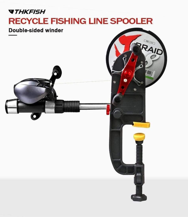 Planet Gates Fishing Line Winder Spooler System Machine Baitcasting Reel Spooler Portable Aluminum Fishing Line Winder Reel Spool Station