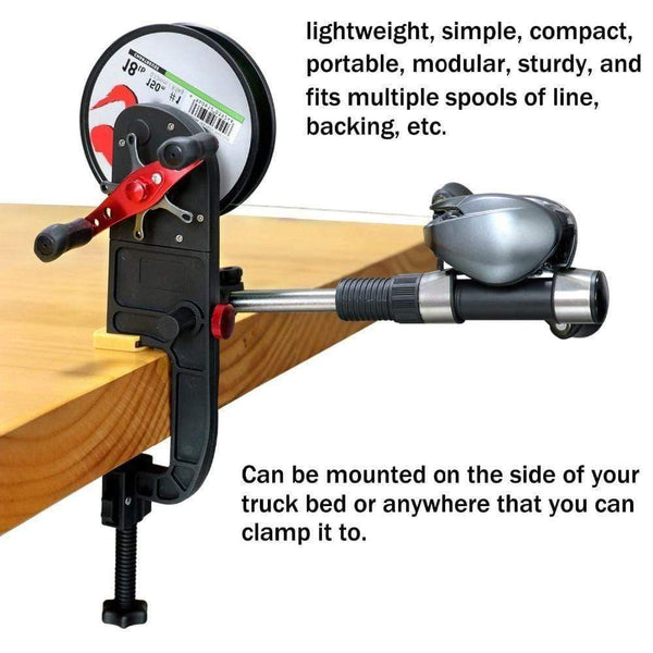 Planet Gates Fishing Line Winder Spooler System Machine Baitcasting Reel Spooler Portable Aluminum Fishing Line Winder Reel Spool Station