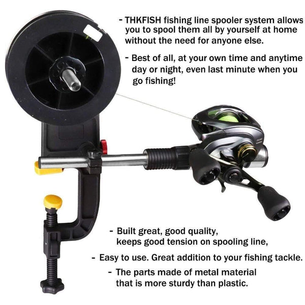Planet Gates Fishing Line Winder Spooler System Machine Baitcasting Reel Spooler Portable Aluminum Fishing Line Winder Reel Spool Station