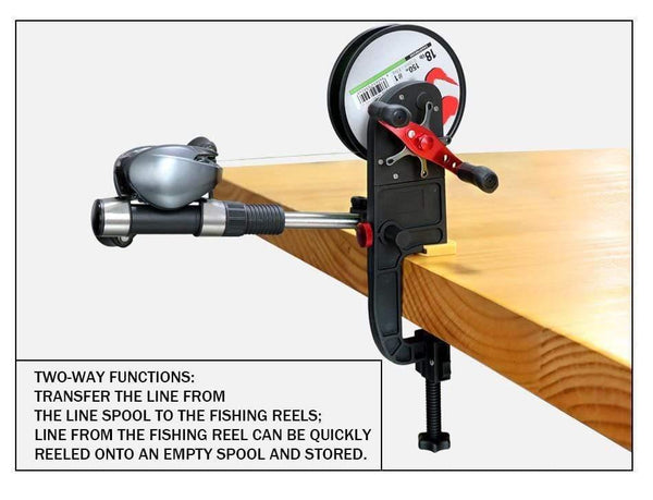 Planet Gates Fishing Line Winder Spooler System Machine Baitcasting Reel Spooler Portable Aluminum Fishing Line Winder Reel Spool Station