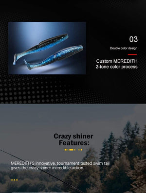 Planet Gates Fishing Lure Soft Swimbait Crazy Shiner 70mm 90mm 110mm 130mm Soft Lure Shad pike Zander Perch Troute Pesca Acesorios