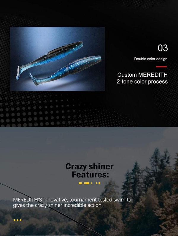 Planet Gates Fishing Lure Soft Swimbait Crazy Shiner 70mm 90mm 110mm 130mm Soft Lure Shad pike Zander Perch Troute Pesca Acesorios