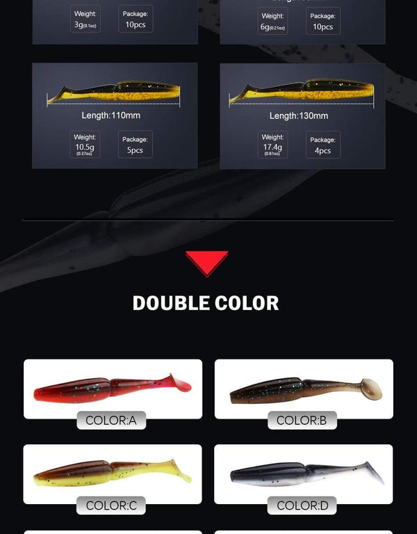 Planet Gates Fishing Lure Soft Swimbait Crazy Shiner 70mm 90mm 110mm 130mm Soft Lure Shad pike Zander Perch Troute Pesca Acesorios