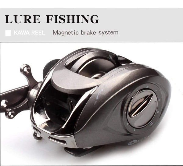 Planet Gates Fishing Reel Casting Reel Gear Ratio 5.1 :1 Aluminum Spool Magnetic Brake Bearing 5+1 EVA Knob 218g Max Drag 4.5KG