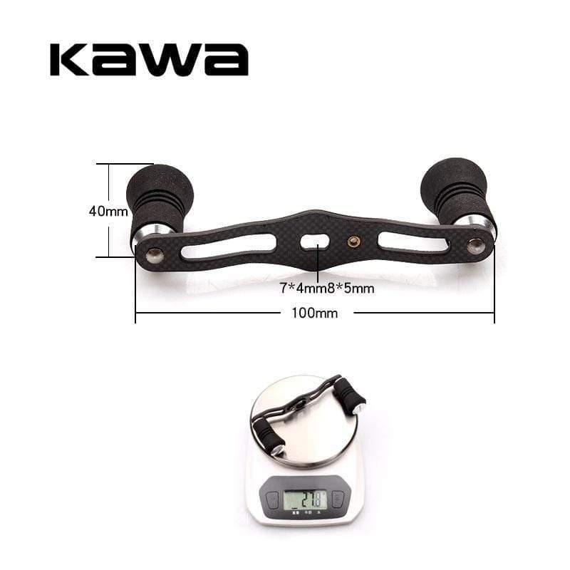 Planet Gates Fishing Reel Handle EK Carbon Fiber for Shimano Daiwa Abu Eva Knob Hole size 7*4/8*5mm Length 100mm High Quality