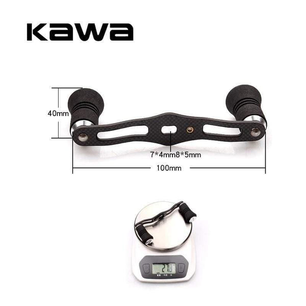 Planet Gates Fishing Reel Handle EK Carbon Fiber for Shimano Daiwa Abu Eva Knob Hole size 7*4/8*5mm Length 100mm High Quality
