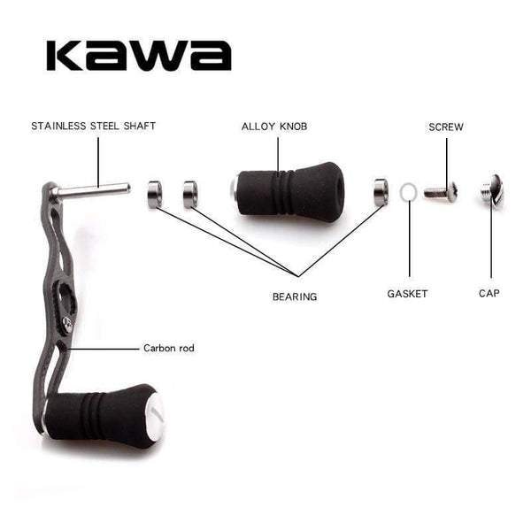 Planet Gates Fishing Reel Handle EK Carbon Fiber for Shimano Daiwa Abu Eva Knob Hole size 7*4/8*5mm Length 100mm High Quality