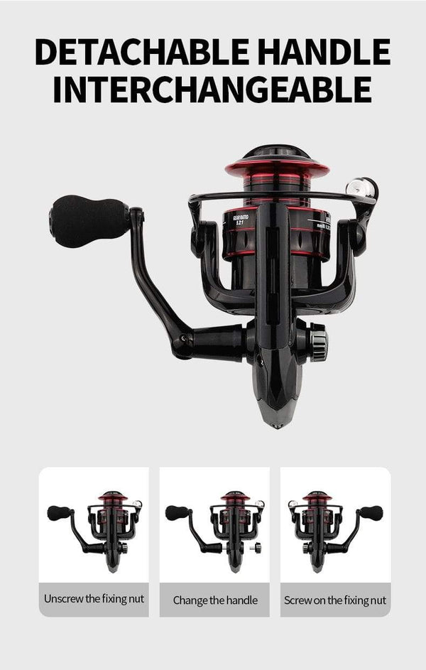 Planet Gates Fishing Reel HK1000-7000 Metal/EVA Grip 5.2:1 High Speed Spinning Reel Carp Fishing Saltwater Reel Send Gift 150m Line