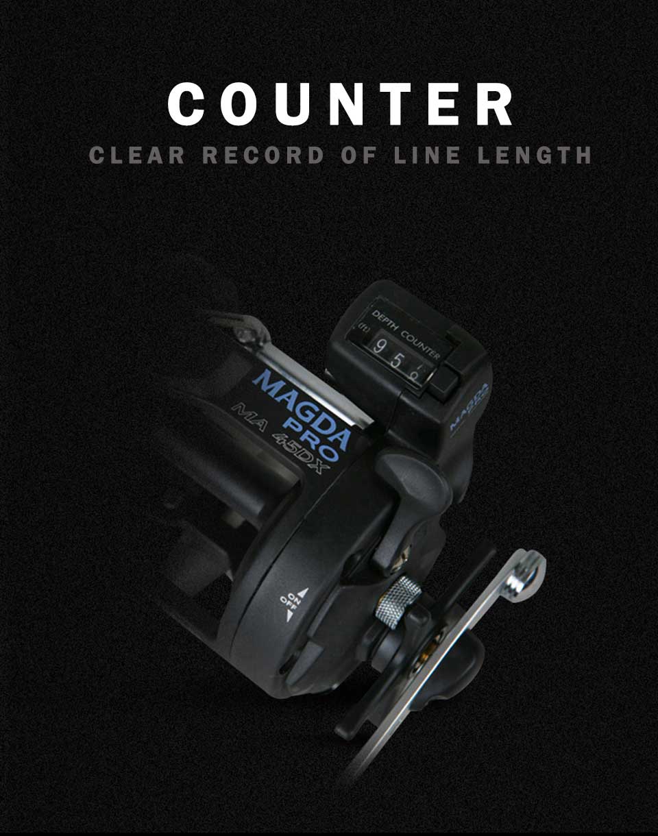 Planet Gates Fishing Reel MAGDA  Linecounter DT MA-15DT-T Multirolle Sea Baitcasting Reel