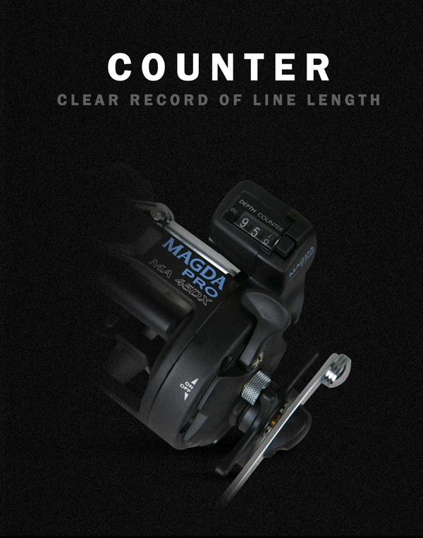 Planet Gates Fishing Reel MAGDA  Linecounter DT MA-15DT-T Multirolle Sea Baitcasting Reel