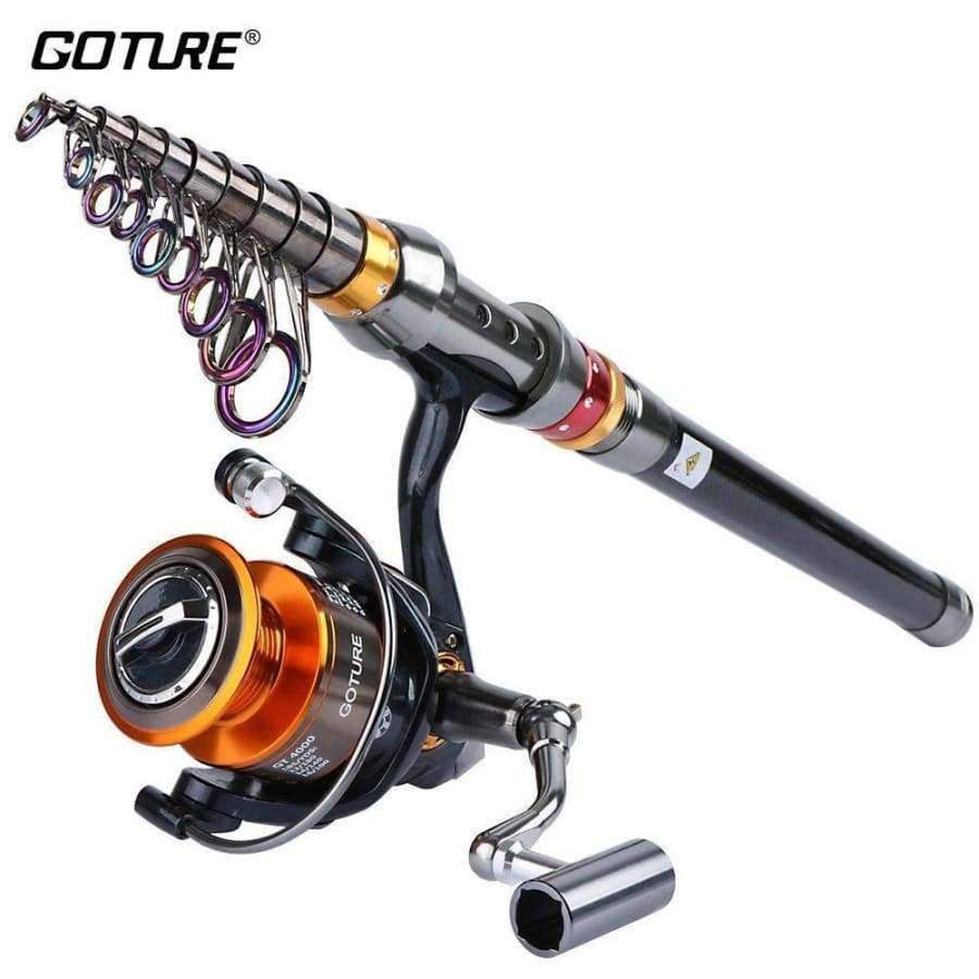 Planet Gates Fishing Reel Rod Combo Set 1.8-3.6M Carbon Telescopic Fishing Rod with 11BB 4000 Series Spinning Reel Vara De Pesca