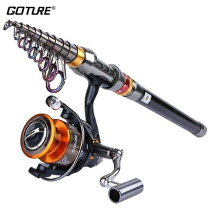 Planet Gates Fishing Reel Rod Combo Set 1.8-3.6M Carbon Telescopic Fishing Rod with 11BB 4000 Series Spinning Reel Vara De Pesca