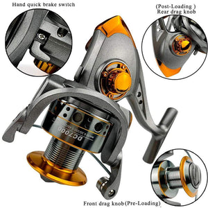 Planet Gates Fishing Reel Spinning 1000-7000 Series Metal Spool Spinning Wheel for Sea Fishing Carp Fishing