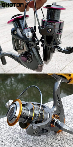 Planet Gates Fishing Reel Spinning 1000-7000 Series Metal Spool Spinning Wheel for Sea Fishing Carp Fishing