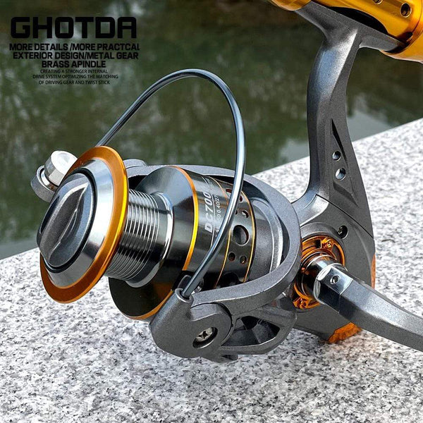 Planet Gates Fishing Reel Spinning 1000-7000 Series Metal Spool Spinning Wheel for Sea Fishing Carp Fishing