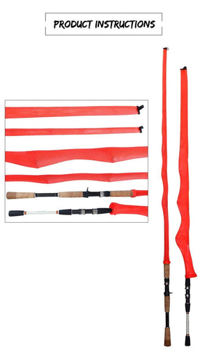 Planet Gates Fishing Rod Cover Elastic Tangled Fishing Rod Socks High Elasticity Retractable Protective Cover