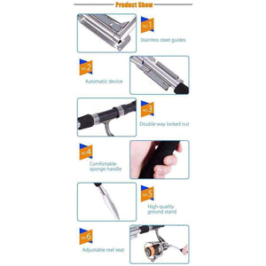 Planet Gates Fishing Rod High Quality Fish Pole 1.8M 2.1m 2.4m 2.7m  Sea River Lake Stainless Steel Cashing Rod Without Reel