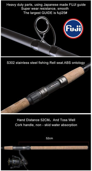 Planet Gates Fishing rod  spinning casting Travel Rod 3.6m vara de pesca fuji Carp Feeder 40-200g pole